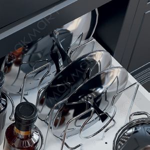 Набор держателей для 4-х крышек, хром гл.