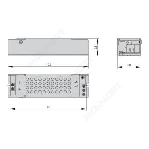 Источник питания 36Вт, 90-264В/12В, IP20, 102*30*22мм Источник питания 36Вт, 90-264В/12В, IP20, 102*30*22мм