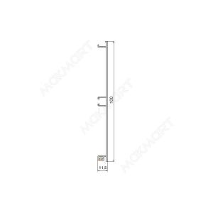 Цоколь алюминиевый Н.100, L=4100мм, отделка черный шлифованный
