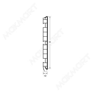 A15 Цоколь ПВХ H.100, L=4000, зеркальный