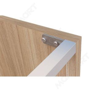 Профиль для нижних баз, L=4100мм, отд. рифленый алюминий Профиль для нижних баз, L=4100мм, отд. рифленый алюминий