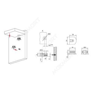 Стяжка эксцентриковая VG20.P для 16 мм ДСП, отделка белая