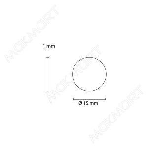 Push-Latch Ответная часть d=15мм самоклеящаяся, отделка никель