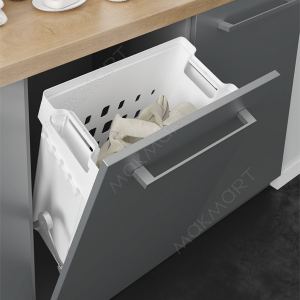 Laundry Корзина для белья в базу 500 откидная, отделка белая