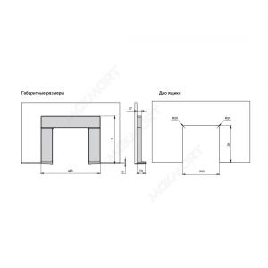 Комплект емкостей 300х200/70 для п-образного ящика, цвет белый Комплект емкостей 300х200/70 для п-образного ящика, цвет белый