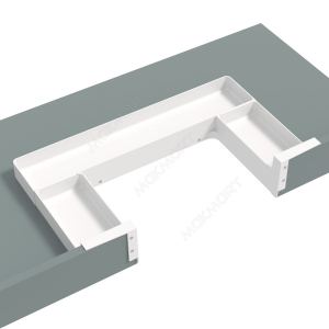 Комплект емкостей 300х200/70 для п-образного ящика, цвет белый Комплект емкостей 300х200/70 для п-образного ящика, цвет белый