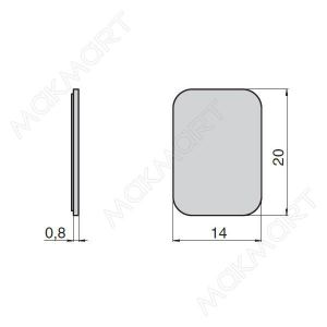 Ответная часть Push Magnetic самоклеящаяся