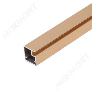 Профиль рамочный узкий, L=3900мм, отделка золото шлифованное (анодировка)