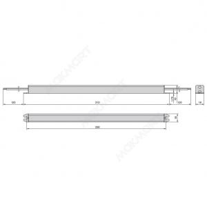Источник питания 60Вт, 90-264В/12В, IP20, 312*18*18мм Источник питания 60Вт, 90-264В/12В, IP20, 312*18*18мм