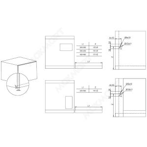 Подъемник для секретера MiniWinch, усилие 100N, универсальный Подъемник для секретера MiniWinch, усилие 100N, универсальный