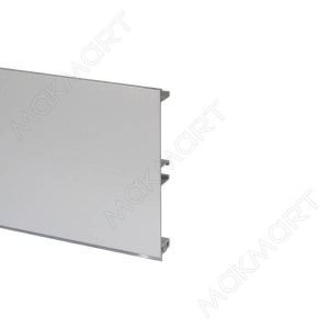 Цоколь алюминиевый Н.100, L=4100мм, отделка алюминий анодированный