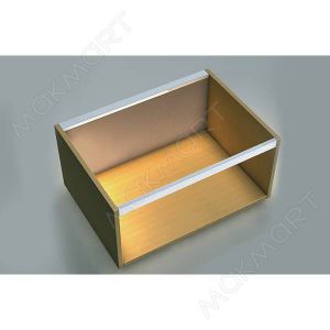 Профиль для нижних баз, L=2650мм, отделка рифленый алюминий Профиль для нижних баз, L=2650мм, отделка рифленый алюминий