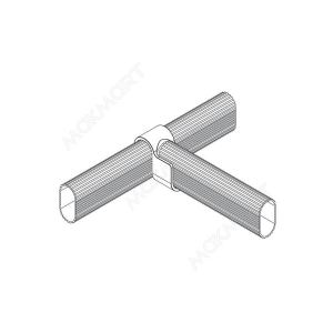 Держатель штанги 15х30 угловой, цвет серый