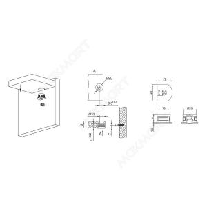 Стяжка эксцентриковая V20.P для 16 мм ДСП, отделка белая