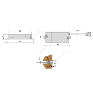 IR - датчик бесконтактный с диммером и памятью, врезной, 75 Вт/12В, 150 Вт/24 IR - датчик бесконтактный с диммером и памятью, врезной, 75 Вт/12В, 150 Вт/24