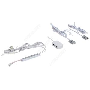 Двухсенсорный IR-датчик открывания фасада накладной, 60W/12V 120W/24V с кон-ром L813, цвет серебро