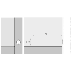 908960700 Механизм Push to Open Magnet для петель под запрес, длинный ход, цвет св серый 908960700 Механизм Push to Open Magnet для петель под запрес, длинный ход, цвет св серый