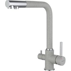 3611 серый Смеситель GRANFEST D-35mm с краном питьевой воды