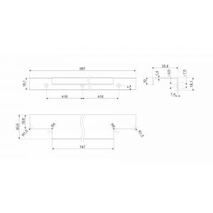 Мебельная ручка RAY RT109GR.1/000/900  Серый