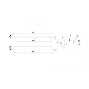 Мебельная ручка MONTE  RT110GR.1/000/450  Серый