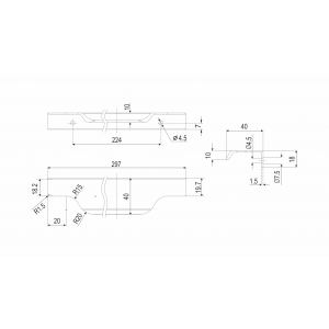 Мебельная ручка TERA RT111GR.1/224/300 Серый