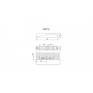 AMF16/GRPH (Корпус для накладной установки AMF14 и AMF15)