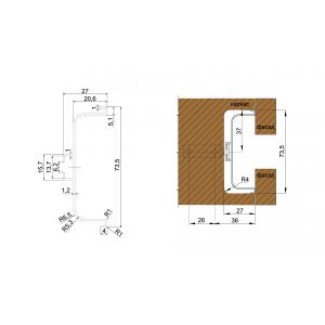 RP050GR.1/000/4100 (Ручка-профиль интегрированная GOLA BALANCE)