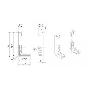 Заглушка боковая ZnAI GOLA BALANCE RZ051.01GR