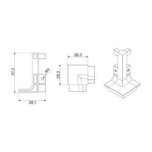 RZ051.02GR (Заглушка угловая ZnAI GOLA BALANCE)