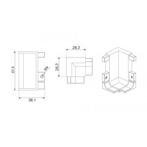 RZ051.03GR (Заглушка угловая ZnAI GOLA BALANCE)