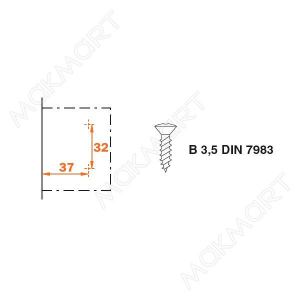 Клип-ответная планка H0 под шуруп, крестообразная Клип-ответная планка H0 под шуруп, крестообразная