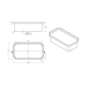 S-2391-G Мусорное ведро Starax 16+1л. шир. 400 (260x440x400) серый