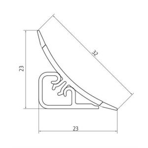 Плинтус для столешницы LB23 Stromboli brown 20-23-0-6201  3,0м