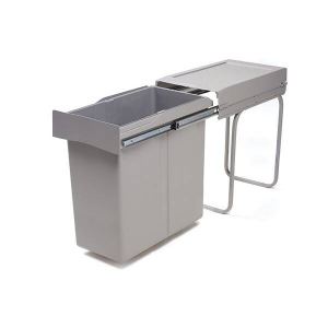 Ведро для мусора (40л) выдвижное, пластик серый Ведро для мусора (40л) выдвижное, пластик серый