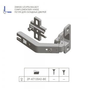 Петля накладная GTV 135 градусов карусельная с планкой H-2, 45мм ZP-KT135H2BE