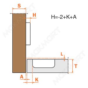 Петля 110" вкладная без пружины