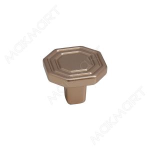 Ручка-кнопка, отделка золото розовое матовое