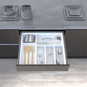 Ёмкость в базу 600 (473х526) для столовых приборов, цвет белый Ёмкость в базу 600 (473х526) для столовых приборов, цвет белый