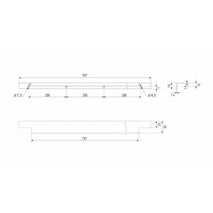 Мебельная ручка RAY RT109W.1/000/1000 Белый