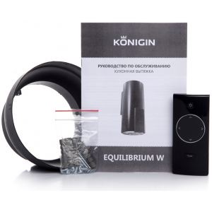 Кухонная вытяжка Konigin Equilibrium W Black Glass