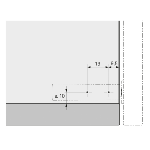 908962901 Механизм Push to Open Magnet для петель под прикруч, короткий ход,  антрацит