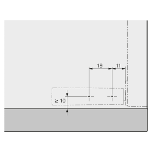 908962901 Механизм Push to Open Magnet для петель под прикруч, короткий ход,  антрацит