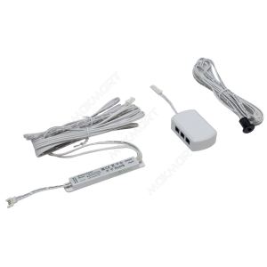 IR - датчик открывания фасада врезной,  60W/12V, 120W/24V, с кон-ром L813, цвет черный