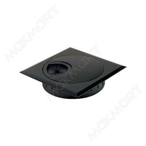 Заглушка кабель-канал 70x70мм (d.60мм), отделка черная