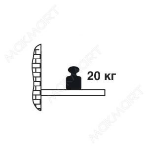Менсолодержатель скрытый, L=170мм, d=14мм, с регулировкой