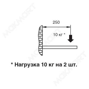 Менсолодержатель «Лофт-1», отделка белый бархат (матовый)