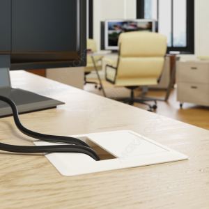 Заглушка кабель-канал 94x94мм (d.80мм), цвет белый Заглушка кабель-канал 94x94мм (d.80мм), цвет белый