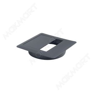 Заглушка кабель-канал 94x94мм (d.80мм), цвет антрацит