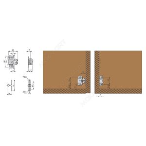 Фиксатор фасада, отделка латунь