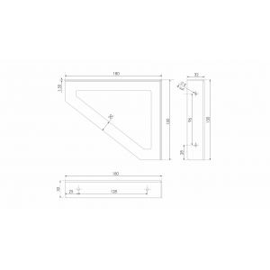 Полкодержатель CORNER P306BL.4  Матовый чёрный, комплект 2шт